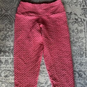 Booty by brabants CROCO SKIN CROPPED LEGGINGS Pink
